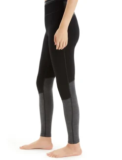 Icebreaker Bottoms|Base Layers^Women's Merino 260 ZoneKnit™ Thermal Leggings Black/jetheather