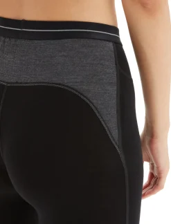 Icebreaker Bottoms|Base Layers^Women's Merino 260 ZoneKnit™ Thermal Leggings Black/jetheather
