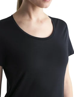 Icebreaker T-shirts & Tanks^Women's Merino Blend 125 Cool-Lite™ Sphere Short Sleeve Scoop T-Shirt Black