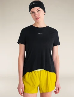 Icebreaker T-shirts & Tanks^Women's Merino Blend 125 Cool-Lite™ Speed Short Sleeve Slit Back T-Shirt Black