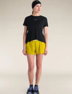 Icebreaker T-shirts & Tanks^Women's Merino Blend 125 Cool-Lite™ Speed Short Sleeve Slit Back T-Shirt Black