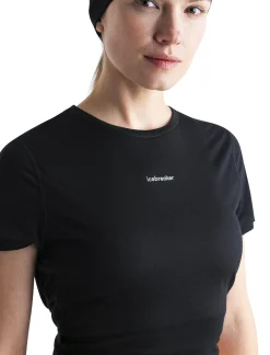 Icebreaker T-shirts & Tanks^Women's Merino Blend 125 Cool-Lite™ Speed Short Sleeve Slit Back T-Shirt Black
