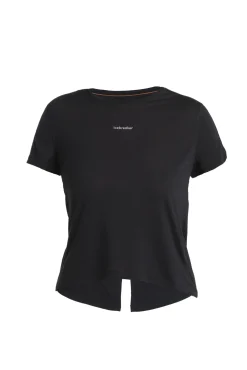 Icebreaker T-shirts & Tanks^Women's Merino Blend 125 Cool-Lite™ Speed Short Sleeve Slit Back T-Shirt Black