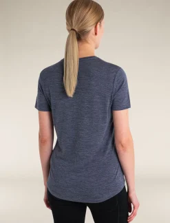 Icebreaker T-shirts & Tanks^Women's Merino Blend 125 Cool-Lite™ Sphere Short Sleeve T-Shirt MidnightNavyHeather