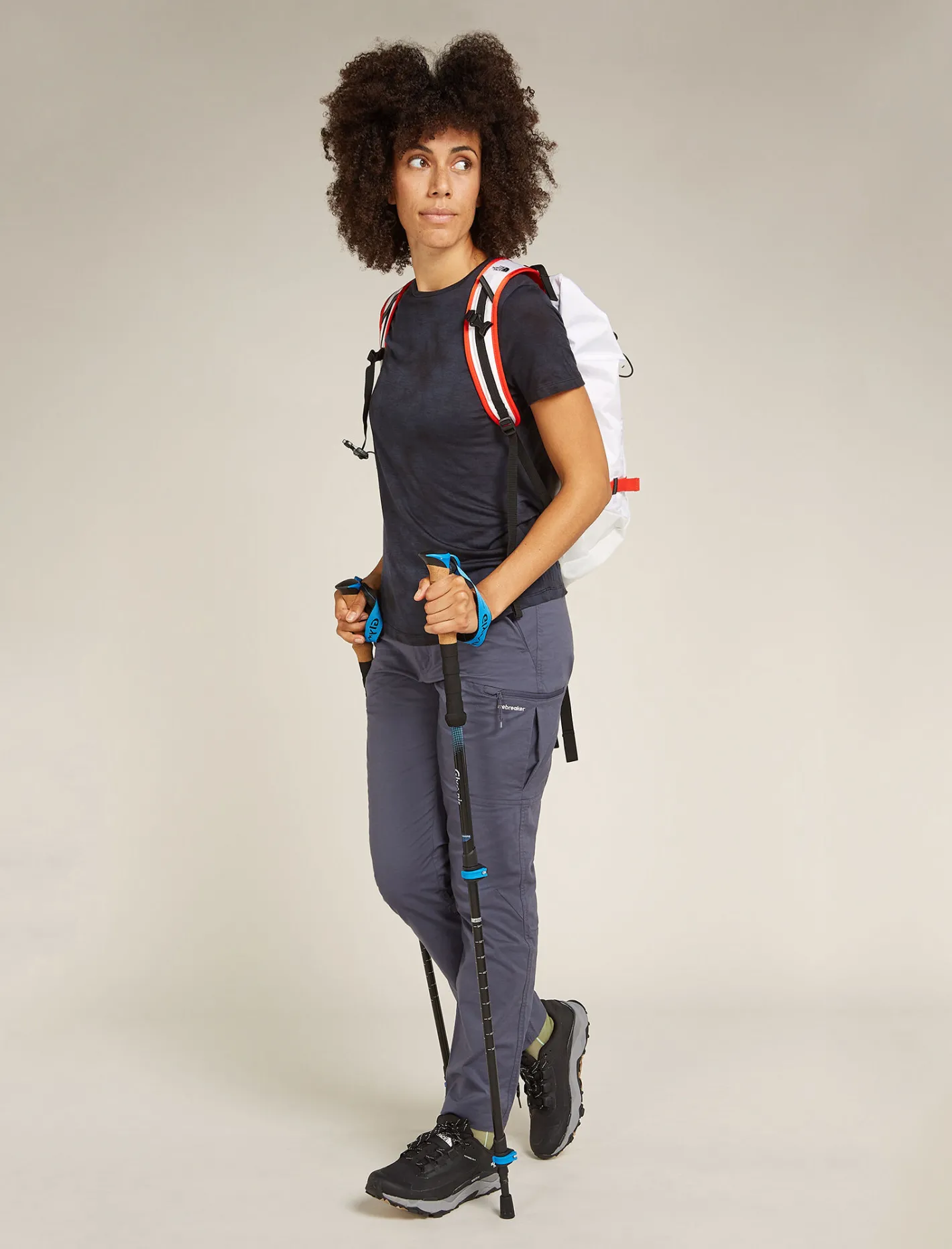 Icebreaker T-shirts & Tanks^Women's Merino Blend 125 Cool-Lite™ Sphere Short Sleeve T-Shirt Cloud Dye Graphite/Black