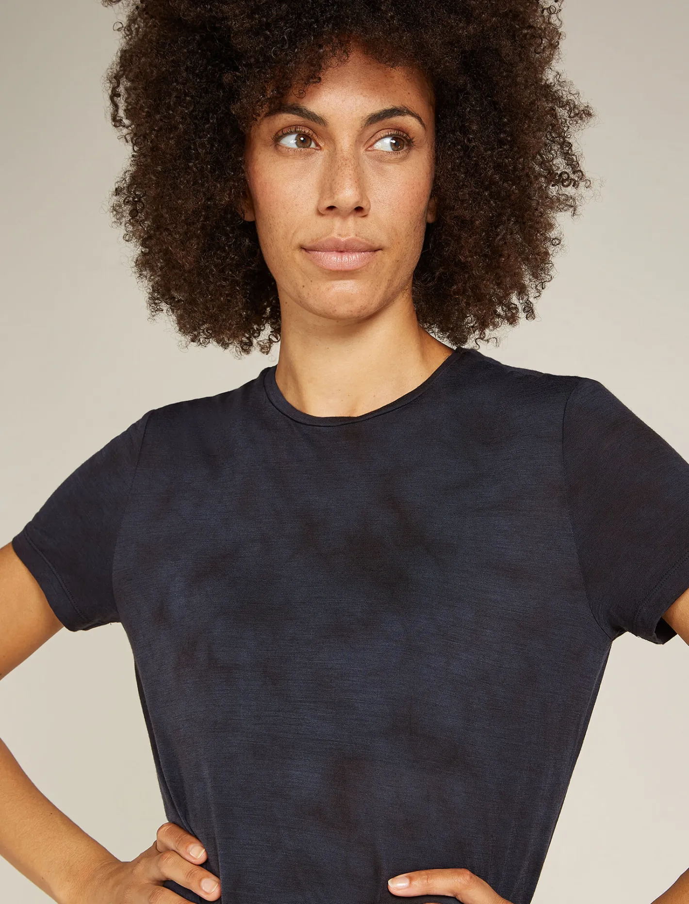 Icebreaker T-shirts & Tanks^Women's Merino Blend 125 Cool-Lite™ Sphere Short Sleeve T-Shirt Cloud Dye Graphite/Black
