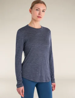 Icebreaker T-shirts & Tanks^Women's Merino Blend 125 Cool-Lite™ Sphere Long Sleeve T-Shirt MidnightNavyHeather