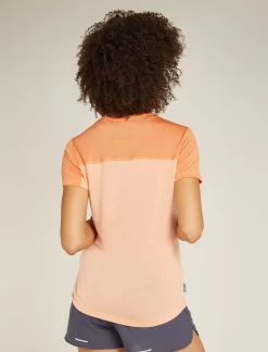 Icebreaker T-shirts & Tanks^Women's Merino Blend 125 Cool-Lite™ Sphere Short Sleeve T-Shirt Colour Block Sunstone/Feldspar