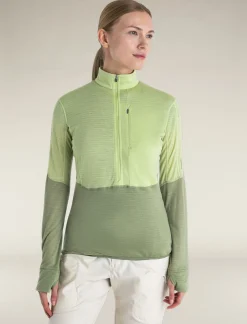 Icebreaker Jumpers & Hoodies^Women's Merino Blend 200 Realfleece™ Descender Long Sleeve Half Zip Jacket Glazen/Lichen