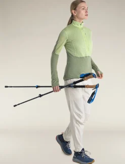 Icebreaker Jumpers & Hoodies^Women's Merino Blend 200 Realfleece™ Descender Long Sleeve Half Zip Jacket Glazen/Lichen