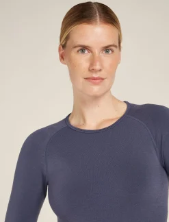 Icebreaker T-shirts & Tanks^Women's Merino Blend 260 ZoneKnit™ Seamless Long Sleeve Crewe Thermal Top Graphite