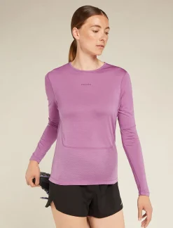 Icebreaker T-shirts & Tanks^Women's Merino Blend 125 ZoneKnit™ Energy Wind Long Sleeve T-Shirt Deco