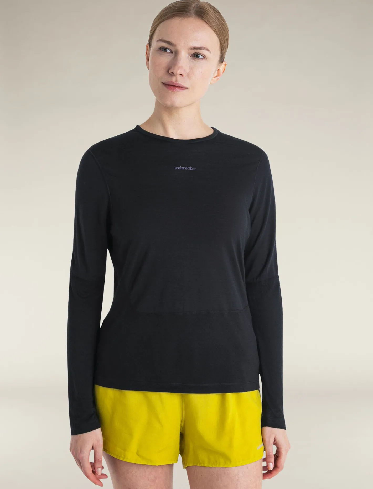 Icebreaker T-shirts & Tanks^Women's Merino Blend 125 ZoneKnit™ Energy Wind Long Sleeve T-Shirt Black