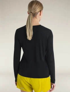 Icebreaker T-shirts & Tanks^Women's Merino Blend 125 ZoneKnit™ Energy Wind Long Sleeve T-Shirt Black