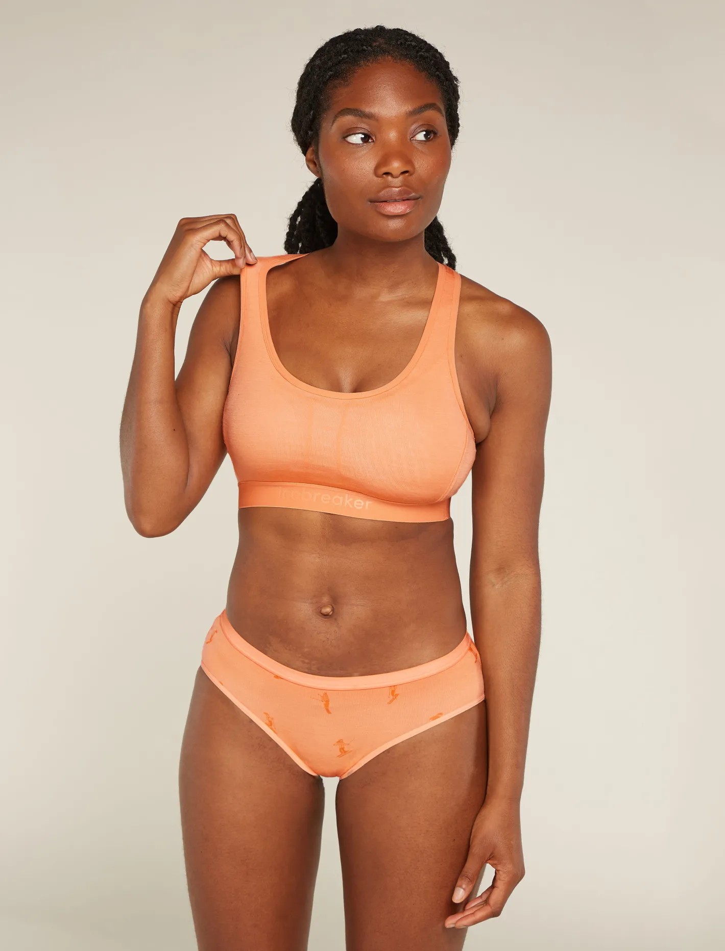 Icebreaker Underwear & Bras^Women's Merino Blend 125 ZoneKnit™ Racerback Bra Feldspar
