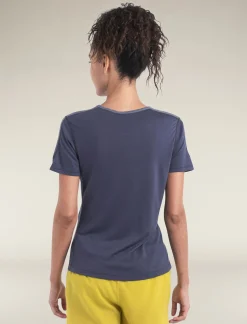 Icebreaker T-shirts & Tanks^Women's Merino Blend 125 ZoneKnit™ Energy Wind Short Sleeve T-Shirt Graphite/GraphiteHeather