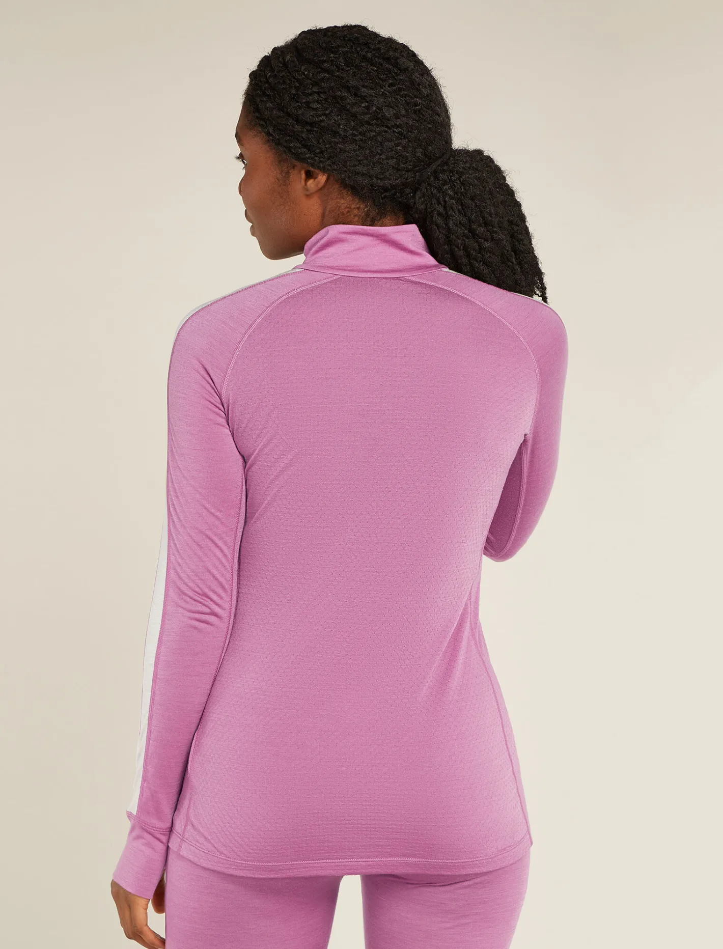 Icebreaker Base Layers^Women's Merino Blend 125 ZoneKnit™ Long Sleeve Half Zip Thermal Top Deco