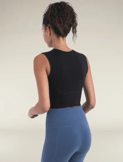 Icebreaker T-shirts & Tanks^Women's Merino Blend 125 ZoneKnit™ Energy Wind Cropped Bra-Tank Black