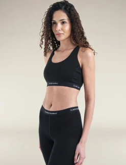 Icebreaker Underwear & Bras^Women's Merino Blend 125 ZoneKnit™ Racerback Bra Black