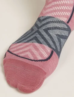 Icebreaker Socks^Women's Merino Blend Run+ Ultralight Crew Socks Deco/Graphite