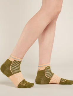 Icebreaker Socks^Women's Merino Blend Run+ Ultralight Mini Socks Algae/Feldspar