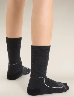 Icebreaker Socks^Women's Merino Hike+ Heavy Crew Socks JetHeather