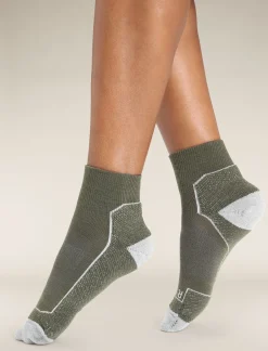 Icebreaker Socks^Women's Merino Hike+ Light Mini Socks Loden/BlizzardHeather