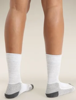 Icebreaker Socks^Women's Merino Hike+ Light Crew Socks BlizzardHeather
