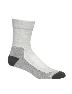 Icebreaker Socks^Women's Merino Hike+ Light Crew Socks BlizzardHeather