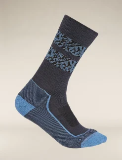 Icebreaker Socks^Women's Merino Hike+ Light Crew Natural Summit Socks Graphite/Baja