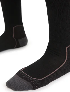 Icebreaker Socks^Women's Merino Hike+ Medium Crew Socks Black/Monsoon