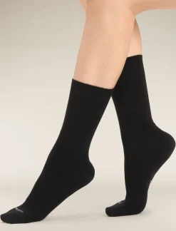Icebreaker Socks^Women's Merino Lifestyle Fine Gauge Crew Socks Black