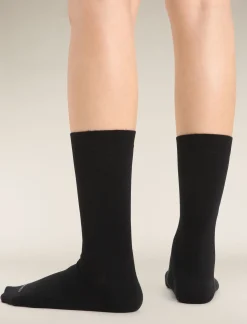 Icebreaker Socks^Women's Merino Lifestyle Fine Gauge Crew Socks Black