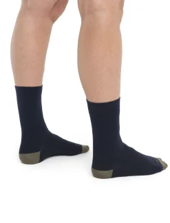 Icebreaker Socks^Women's Merino Lifestyle Fine Gauge Crew Socks MidnightNavy/Loden