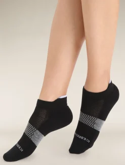 Icebreaker Socks^Women's Merino Multisport Light Micro Socks Black/Snow