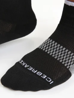 Icebreaker Socks^Women's Merino Multisport Light Mini Socks Black/Snow
