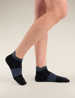 Icebreaker Socks^Women's Merino Run+ Ultralight Micro Socks Black/Graphite
