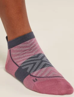 Icebreaker Socks^Women's Merino Run+ Ultralight Micro Socks Deco/Graphite