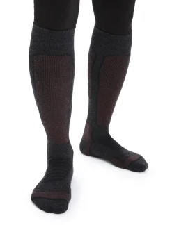 Icebreaker Socks^Women's Merino Ski+ Medium Over the Calf Socks JetHeather/Espresso