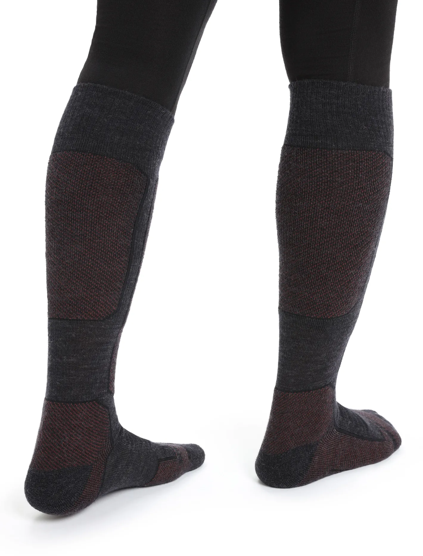 Icebreaker Socks^Women's Merino Ski+ Medium Over the Calf Socks JetHeather/Espresso