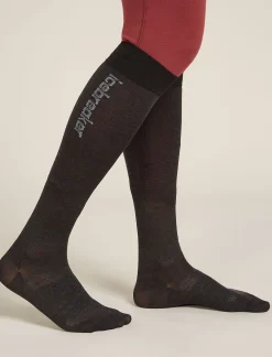 Icebreaker Socks^Women's Merino Snow Liner Over The Calf Socks Black/Ether