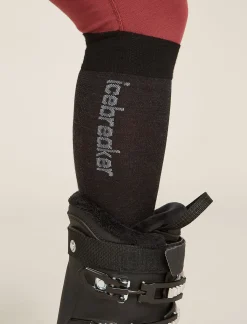 Icebreaker Socks^Women's Merino Snow Liner Over The Calf Socks Black/Ether