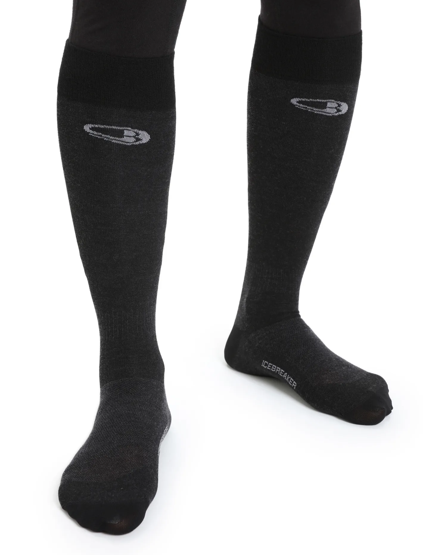 Icebreaker Socks^Women's Merino Snow Liner Over the Calf Socks Black