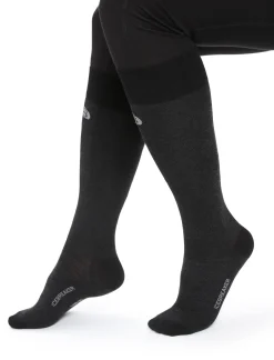Icebreaker Socks^Women's Merino Snow Liner Over the Calf Socks Black
