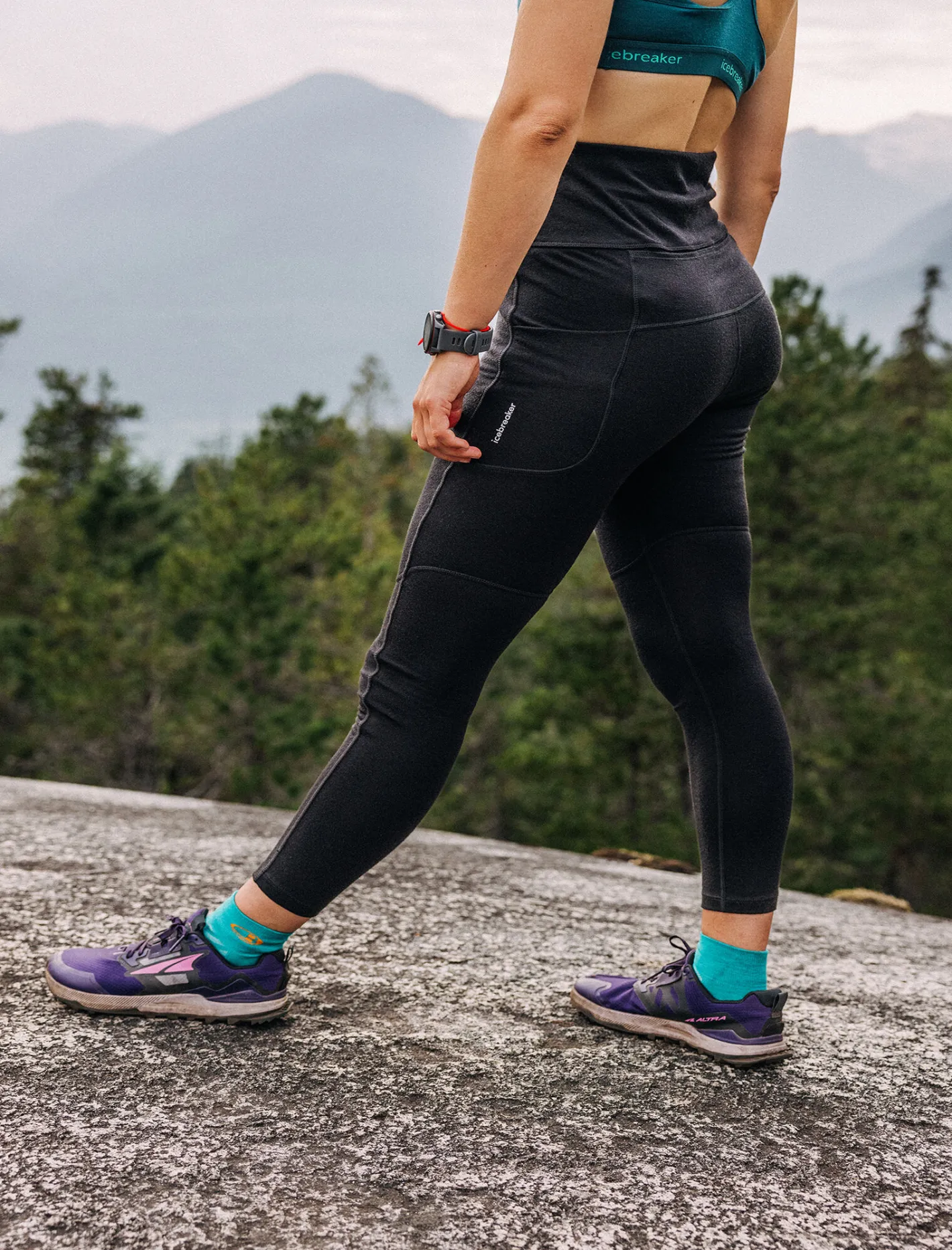Icebreaker Bottoms^Women's Merino Speed Winter 25 Black