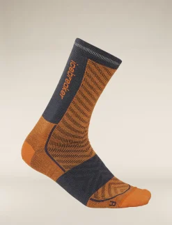 Icebreaker Socks^Men's Merino Blend Run+ Ultralight Crew Socks Ray/Graphite