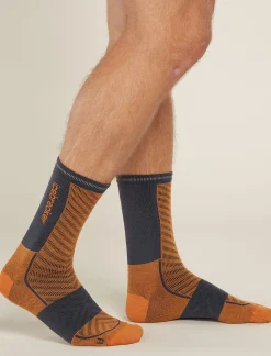 Icebreaker Socks^Men's Merino Blend Run+ Ultralight Crew Socks Ray/Graphite