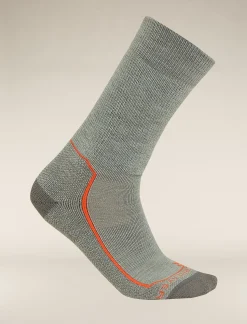 Icebreaker Socks^Men's Merino Hike+ Medium Crew Socks Moss/Blaze