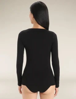 Icebreaker Underwear & Bras^Women's Merino 150 Siren Long Sleeve Sweetheart Top Black