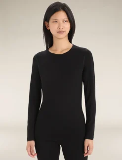 Icebreaker Base Layers^Women's Merino 260 Tech Long Sleeve Crew Neck Thermal Top Black
